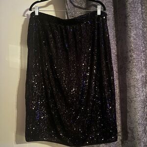 Black Sequin Skirt
